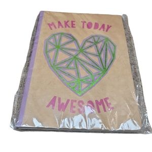 Jot Journal Diary Make Today Awesome Notebook Paper Blank 60 Pages Note Book New